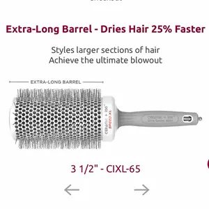 Olivia Garden 65 XL Barrel Hair Brush, Professional Round Barrel Brush for Smooth Styling and Volumizing