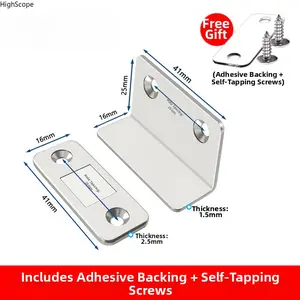 10PC Punch-Free Magnetic Door Catch, Strong Self-Adhesive Magnetic Strip Invisible Sliding Door Magnet Closure