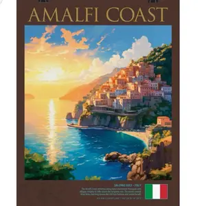 Amalfi Coast Poster - Classic Travel Wall Decor