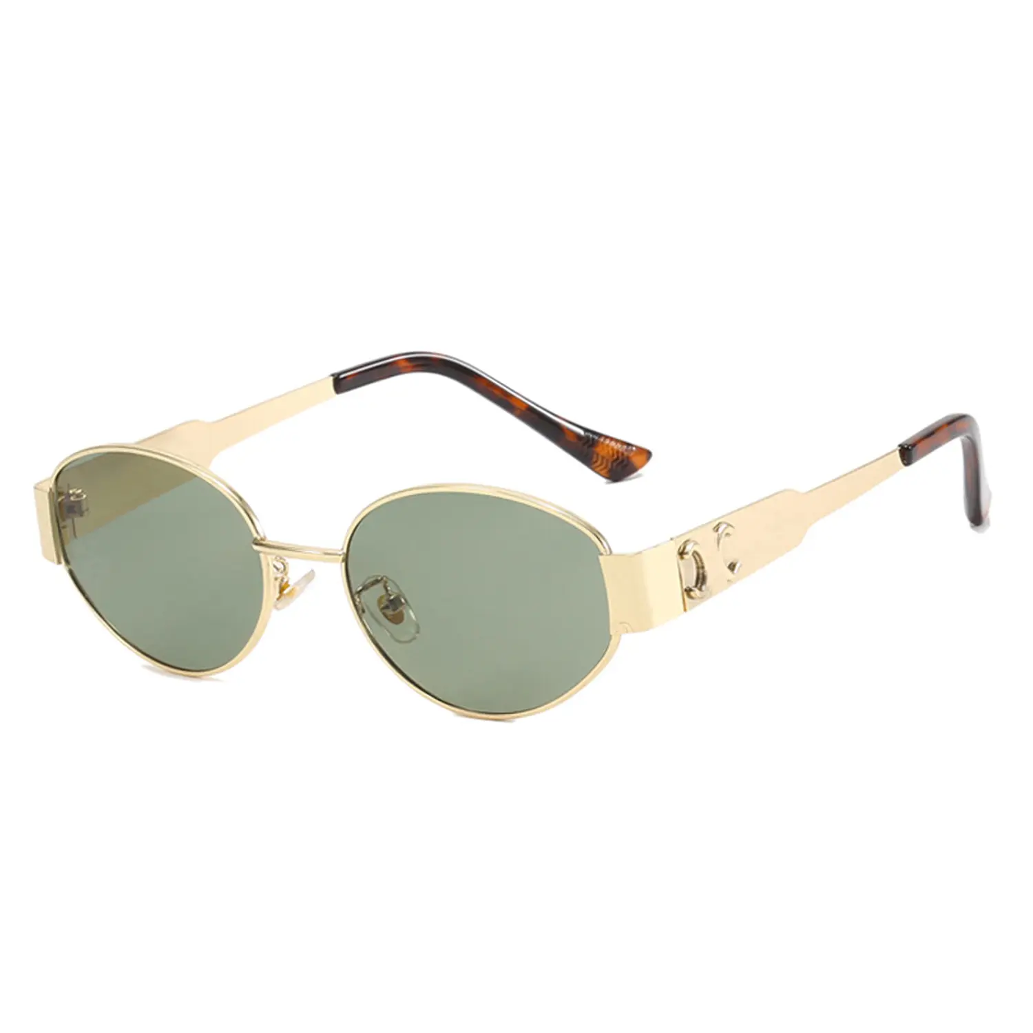 Retro Oval Sunglasses for Women Trendy Classic Shades UV400 Protection 9883-C4