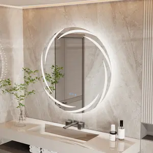 Wall-Mounted Anti-Fog Bathroom Lighted Mirror - 3 Color Temperature Vanity Makeup Mirror for Home Improvement Bathroom Fixtures