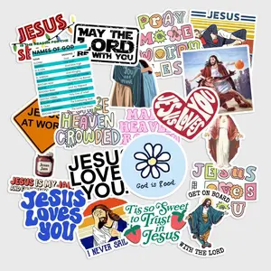 Sticker Pack 20 pcs Jesus Faith Stickers, Christian Inspiration Vinyl Decals