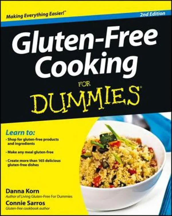 Used Paperback Book - Gluten-Free Cooking For Dummies by Danna Korn (English) - Healthy Cookbook with Easy Recipe, Home Cooking, Delicious and Healthy Dinner Guides