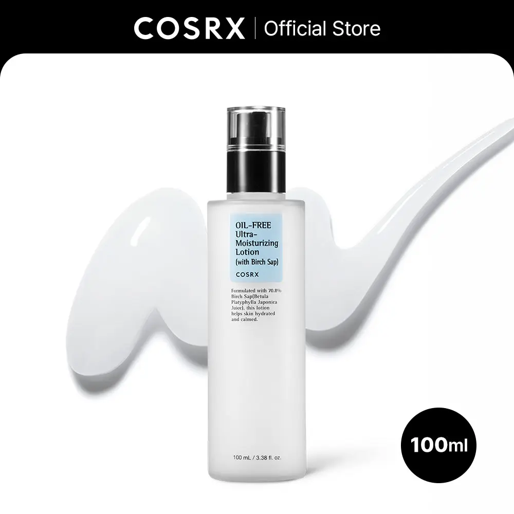COSRX Oil-Free Ultra-Moisturizing Lotion with Birch Sap - Smooth Face Moisturizer for Oily Skin (Adults Selfcare), Cruelty-Free, 100ml Bottle COSRX Oil-Free Ultra-Moisturizing Lotion with Birch Sap - Smooth Face Moisturizer for Oily Skin (Adults Selfcare), Cruelty-Free, 100ml Bottle