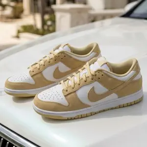 Nike Dunk Low SE Team Gold Suede FQ8249-102 Mens Fashion Sneakers New