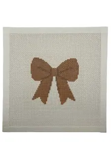 Brown Simple Bow (13 mesh) Needlepoint Canvas