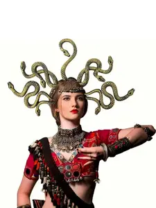 Vintage Medusa Headband, Plastic Snake Hair Accessory, Perfect for Role-Playing and Theme Parties, Multi-Snake Design, Ideal for Witch Costumes