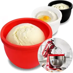 1pc Mixaid Silicone Liners for Kitchenaid Tilt-Head 5 Qt Stand Mixers, Replacement Mixer Accessories, Dishwasher Safe, Mixing Bowl Inserts