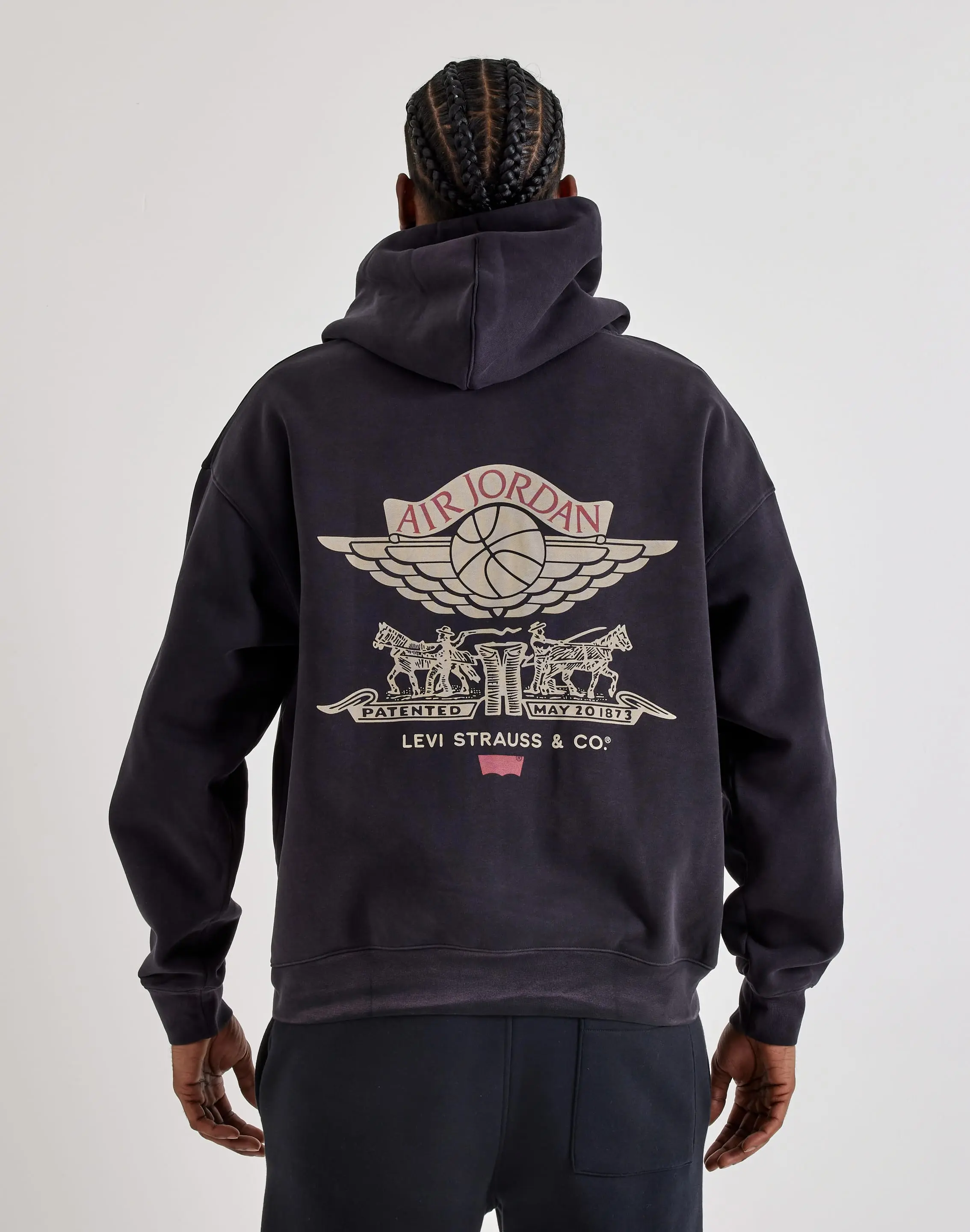 Mens Jordan Levi's Full-Zip Fleece Hoodie