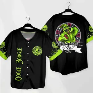 (Small SIze For Youth S-L, 2-10 Year-Old) Nightmare Before Baseball Jersey Monster Baseball Jersey, Youth Jersey Halloween