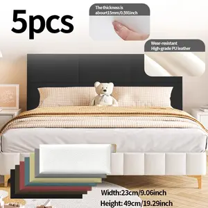 Self-Adhesive 3D Foam Wall Panel, Waterproof, Anti-Collision, Soundproof, Thick Design, Multiple Colors, Easy Bedroom Decoration