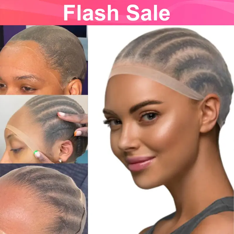 ROYAL IMPRESSION Unisex Wig Accessories (2 Pcs/1 Pack) - HD Wig Caps, Thin, Transparent, Breathable, High-Elastic Hold, Skin-Like, Sweat-Absorbing Cap Keeps Hair Neat, Easy to Wear, Lifelike Look, Plus Care Tips