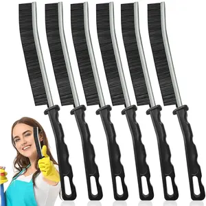 3/6-Pack Hard Bristle Crevice Cleaning Brushes - Ideal for Home, Bathroom & Kitchen