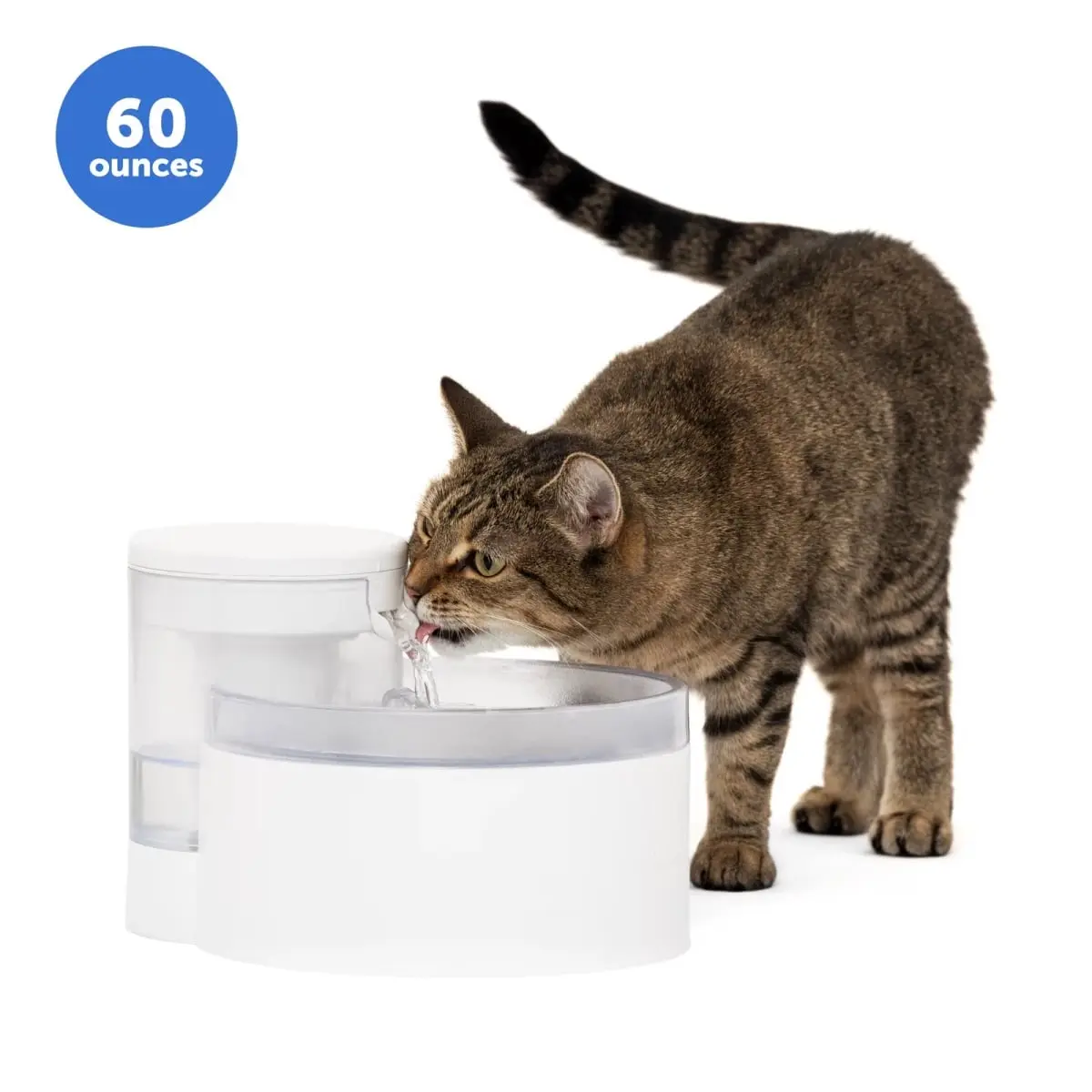 Drinkwell PWW00-17957 Pet Safe 60 oz Outlast Pumpless Pet Fountain - White