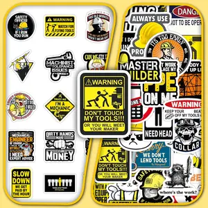 100 sheets two sets of repetition cartoon safety helmet slogan creative decorative stickers, skateboard and motorcycle helmet stickers