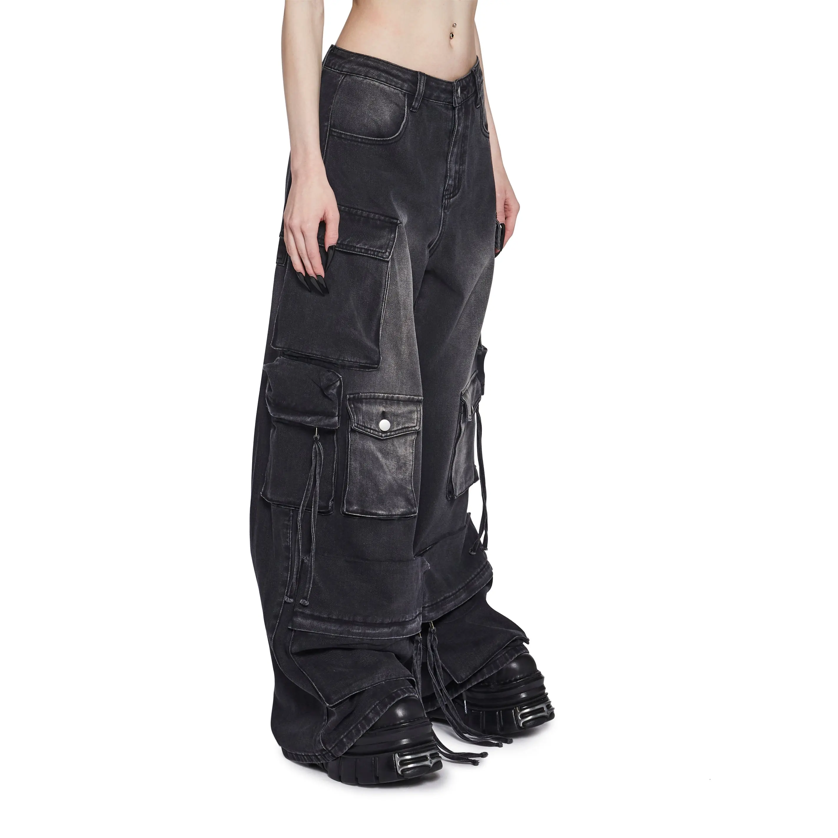 Wicked Persuasion Cargo Jeans - Black Wicked Persuasion Cargo Jeans - Black