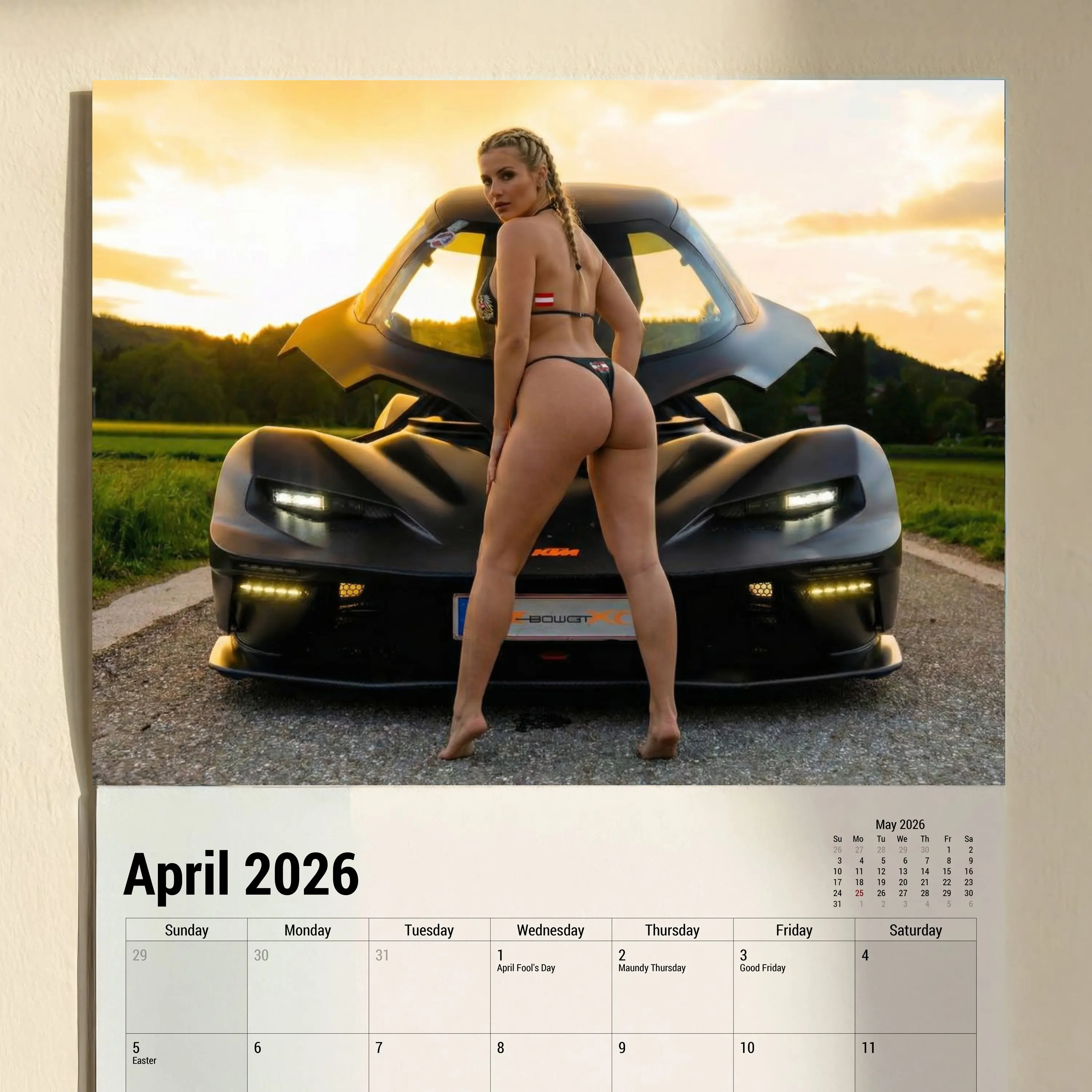 FREE Hot Girls and Cars Calendar 2026
