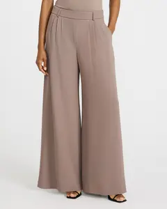 Express Luxe Stretch High Waisted Ultra Wide Leg Trouser