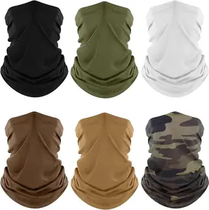 Neck Gaiter, 6 Pack Cooling UV Protection Bandana Face Mask Gator Scarf for Men Women
