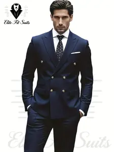 Men's 2pcs Suit Set - Beige/Mustard Yellow Long Sleeve Collared Jacket & Trousers, Non-Stretch All-Season Tailored Business Wedding & Formal Attire Formal Wear, Hand Wash/Dry Clean, No Alterations Needed, Elegant Suit