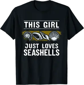 SHELL COLLECTING BEACH SHELL LOVER : this girl just loves se T-Shirt - Terrancecar Shop 25B091LQR2NS