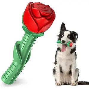Valentine's Rose Dog Chew Toy For Heavy Chewer's - Dental Care & Training for Small/Medium Dogs