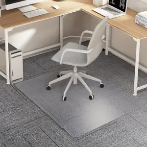 36"x 48" Clear Desk Chair Mat for Carpet, Anti-Slip Waterproof Heavy Duty Plastic Floor Mat, Easy Glide Carpet Protector for Home Office Rolling Computer Chair
