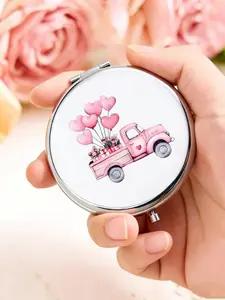 Foldable Mirror, Compact Folding, Bridesmaid Gift, Girls' Exclusive Mirror, Portable Travel Makeup Mirror, Multifunctional, Perfect for Valentine's Day, Travel Hand Mirrors