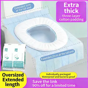 Discreet Toilet Seat Covers (pack of 20), Full Coverage Design, Ideal for All Seasons, Independent Packaging, Discreet & Practical