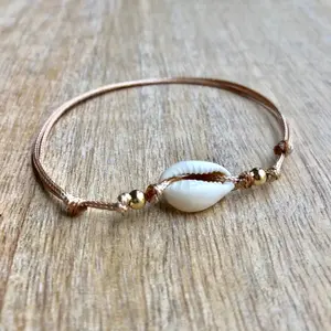 Cowrie Sea Shell Gold Anklet