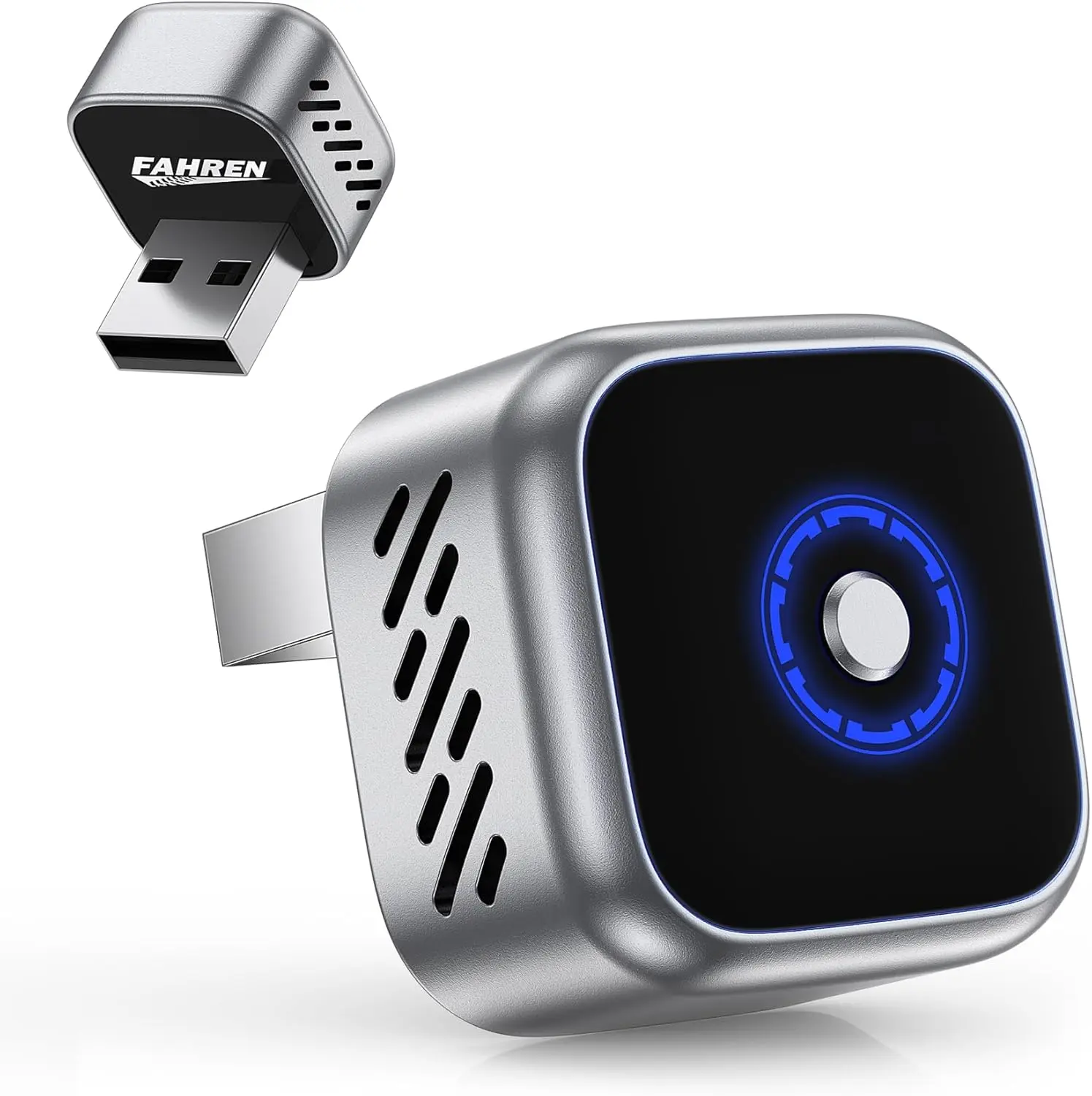 2026 Upgraded Wireless CarPlay Adapter – Stylish Blue Mini Size, Fast Auto-Link for iOS 12+ & Android 11+, Lag-Free Music & Navigation for 2016+ Autos