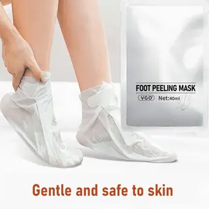 VGO Foot Peeling Mask 40ml x3 Pairs Exfoliate Dead Skin Hydrate Moisturize Lactic Acid Allantoin Soften Smooth Feet