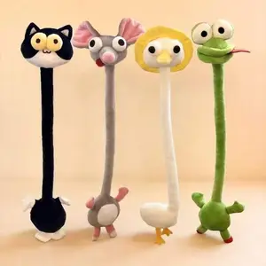 Novelty Long Neck Zodiac Plush Doll Soft Stuffed Toy for Prank & Decor