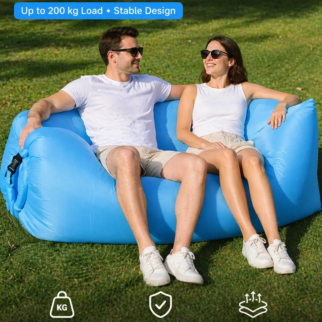 Outdoor Lazy Inflatable Bed, Air Sofa Sleeping Bag, Outdoor Sofa Bed, Inflatable Lounger for Camping Beach Outdoor Leisure