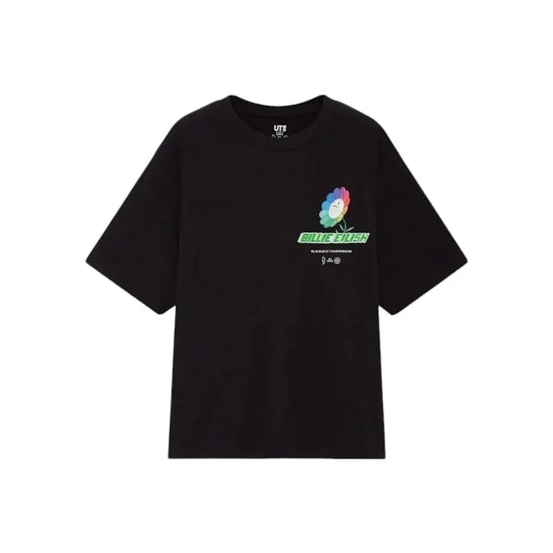 Billie Eilish x Takashi Murakami x Uniqlo Flower Tee Black (men) by StockX