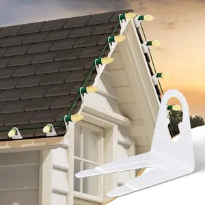 100 Pack Original Shingle Tab Light Clips for C7 C9 Christmas Lights, Christmas Light Plastic Clips with Leaf Guard for Roof and Gutter, Shingle Clips Outdoor