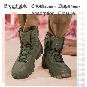 5.AAMen's multi-terrain surface hightop outdoor sport sneaker, lightweight and breathable antiskid mountaineering shoes,Hiking boot, desert boot,trendy walking,men shunting boots,anti-slip sport shoe,multi-terrain surface,Combat Boots Hiking Shoes