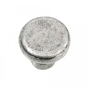 Strategic Brands  Distressed Pewter Riverstone Large Button Cabinet Knob