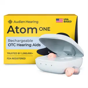 Audien Atom ONE OTC Hearing Aids for Adults – Discreet In-Ear Sound Amplification, Rechargeable, No Prescription Audien Atom ONE OTC Hearing Aids for Adults – Discreet In-Ear Sound Amplification, Rechargeable, No Prescription