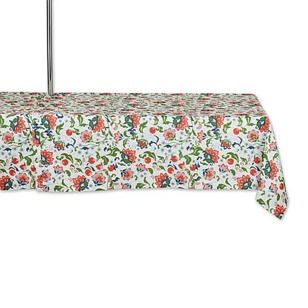 Design Imports Print Outdoor Tablecloth with Zipper - 60" x 84"
