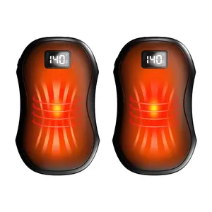 2Pack 2x6000mAh Portable Hand Warmer and Power Bank 2 in 1, USB Rechargeable Hand Warmers, 2-Sided Heating, 3 Heat Settings,  Pocket-sized Heater, Winter Gifts