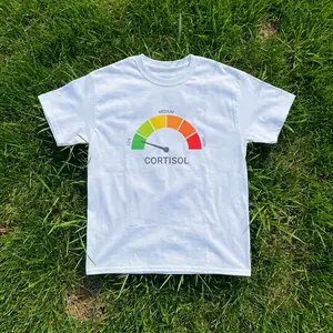 Low Cortisol Level 100% Cotton Gauge Tee | Hormone Meter T-Shirt