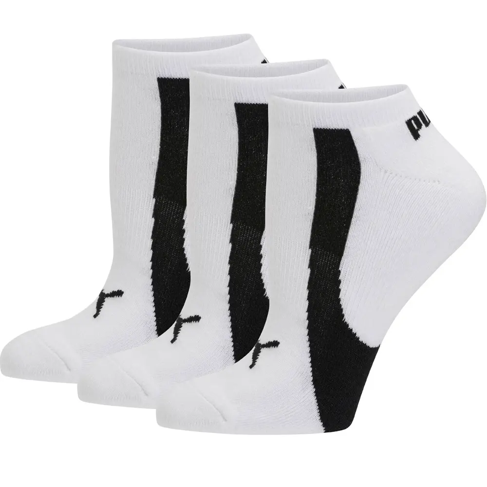 PUMA Womens 3 Pack No Show Socks Casual Casual No-Show - White