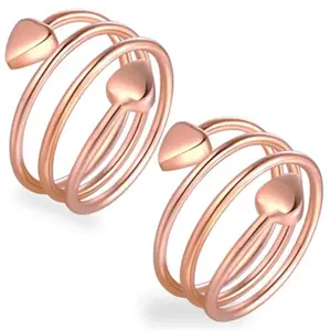 2PCS Copper Rings for Women,99.99% Pure Copper Magnetic Thumb Ring with Magnet,Lymphatic Jewelry Gifts for Womens