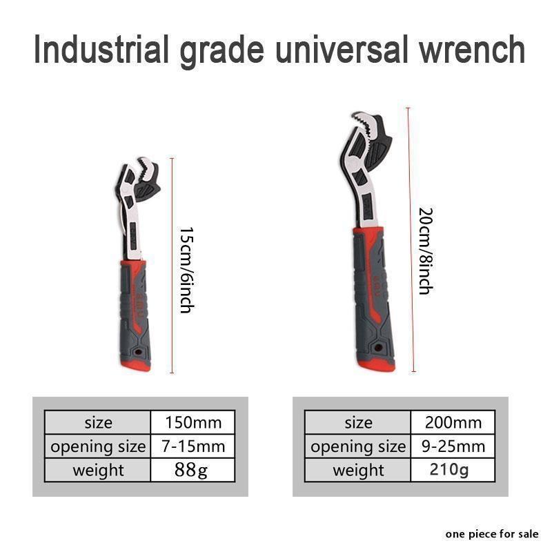 Multifunctional Self-locking Wrench, 6, 8, 10, 12 Inch Multi-model Pipe Flexible Wrench, Quick Opening For Water Heating Pipes, Pipe Wrench Set