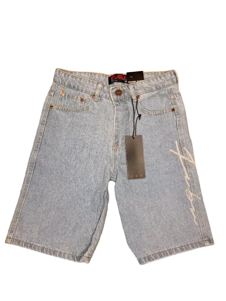 FUBU Black Denim Jorts – Vintage Streetwear Shorts | Size 30