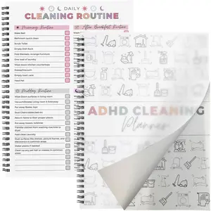Cleaning Planner?, Cleaning Plan Schedule and Checklist? for Adults and Teens,  Cleaning and Organizing Planner, Daily Weekly Monthly Checklist for ,  ?DIY Household Cleaning Planner?