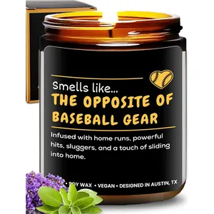 Baseball Candle, Baseball Gifts for Sports Lovers & Teenagers, Sport Mom Gifts Ideas, Birthday Presents for Teens, Christmas, Gift-Ready
