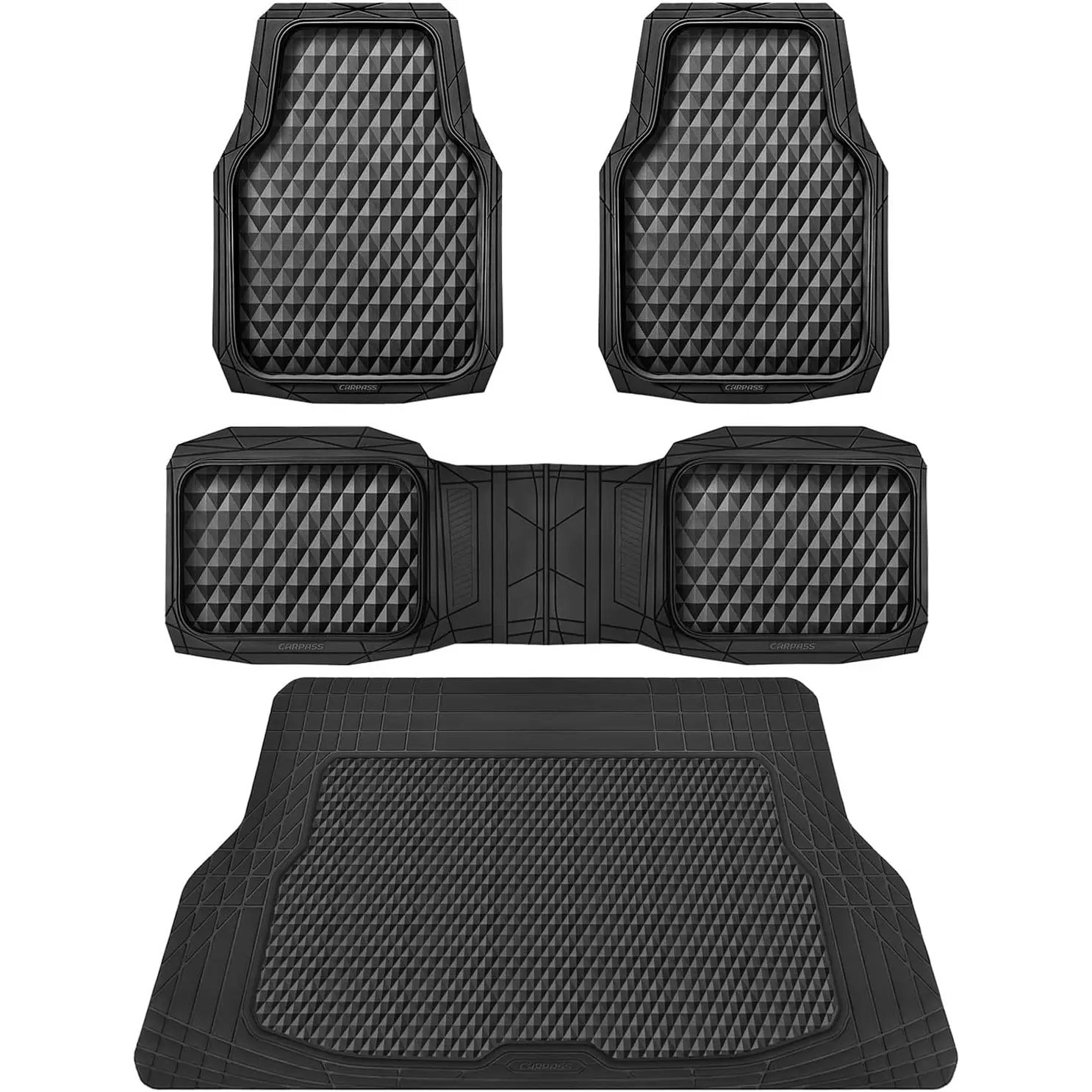 Black-Floor mats with Cargo liner Truck mats