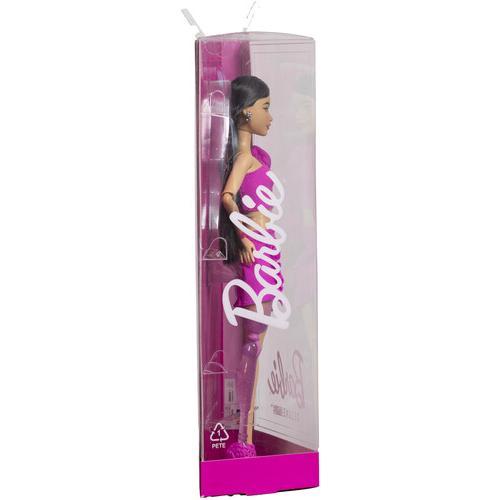 Mattel - Barbie Deluxe Style with Black Hair and Glittery Prosthetic Leg, Pink Top and Skirt Set with Rose Detail and Accessories  [Collectible Figurine/Statue/Bust] Paper Doll